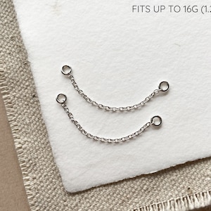 Ear chains, chain attachment sterling silver or gold filled convertible ear jacket chain, earring linking chain, cuff chain, piercing chain