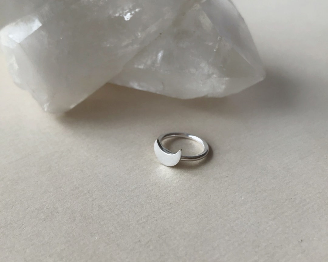 Moon Piercing Sterling Silver Piercing With Moon Cartilage Etsy