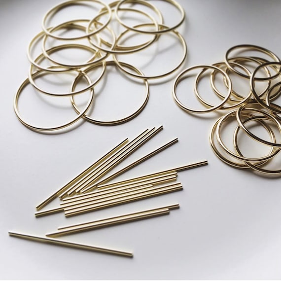 Minimalist Gold Hair Accessories Brass Hair Clip Round Barrette