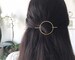 Minimalist gold hair accessories - brass hair clip - gold hair clip - round barrette - hair pin - gold hair slide - geometric hair clip 