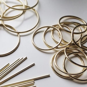 Minimalist gold hair accessories, brass hair clip, round barrette, hair pin, gold hair slide, geometric hair clip image 9
