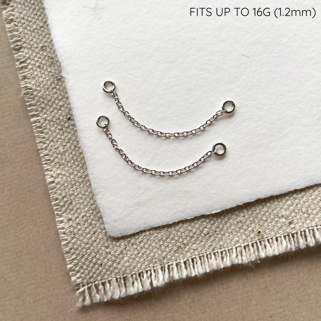 Ear Chains, Chain Attachment Sterling Silver or Gold Filled Convertible ...