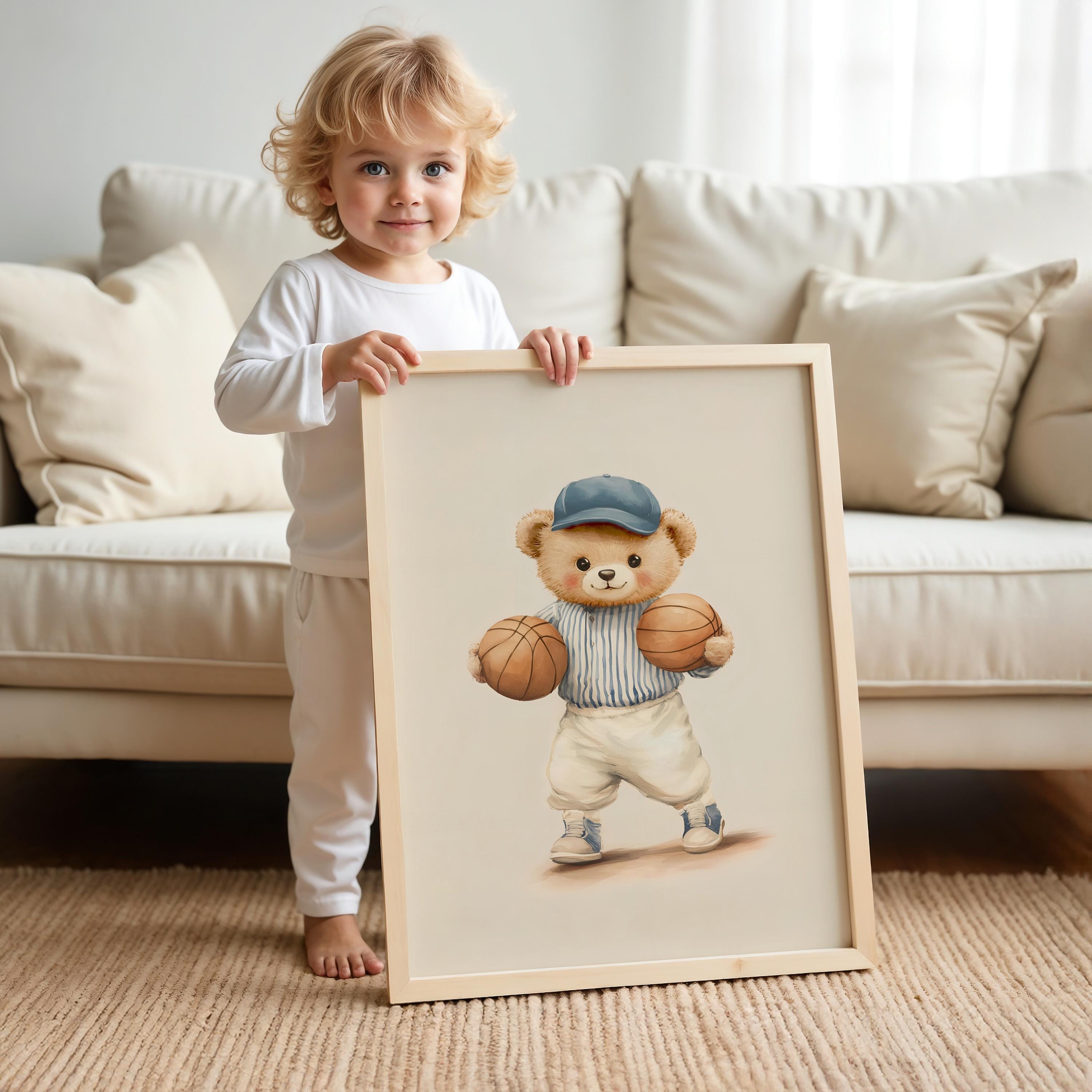Sportive Teddy Bear Printed Summer Dress For Baby Boy main image 0