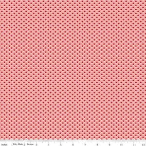 Dearest Coral Fabric by Lori Holt from The Mercantile Collection Riley Blake Designs