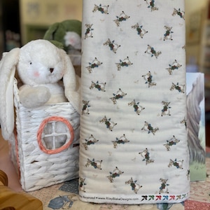 Peter Rabbit Peter Toss Cream Fabric Riley Blake Designs Cute Baby Storybook Fabric