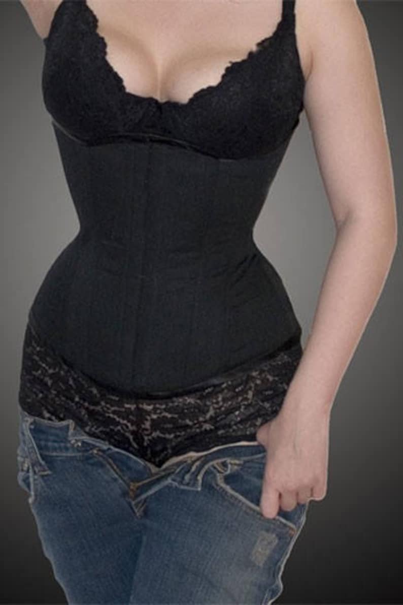 Meschantes Heavy Duty Plus Size Black Training Corset for Daily Wear Your Size image 1