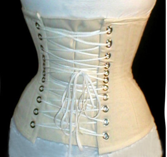 Corset Steel Boned, Waist Cincher, Underbust, Waist Reduction