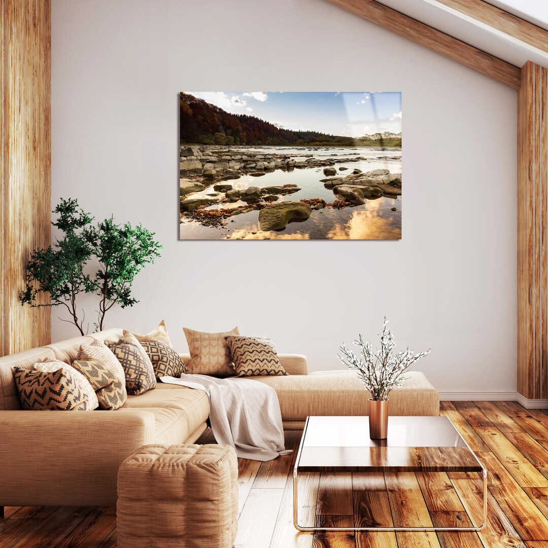 Tempered Glass Wall Art: Zen Spa Stones, Tranquil Decor - Etsy