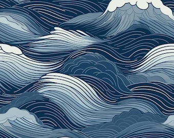 Japanse stof Japanse golfstof 100% katoenen stof Quiltstof op maat gesneden