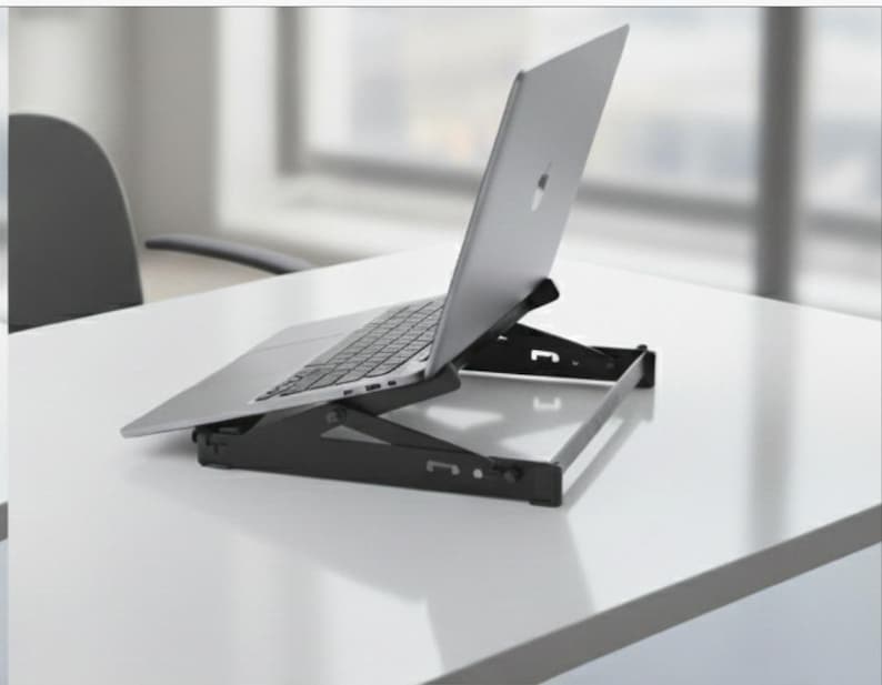 Adjustable Laptop Stand DXF File | Foldable Laptop Riser CNC Laser Cut ...