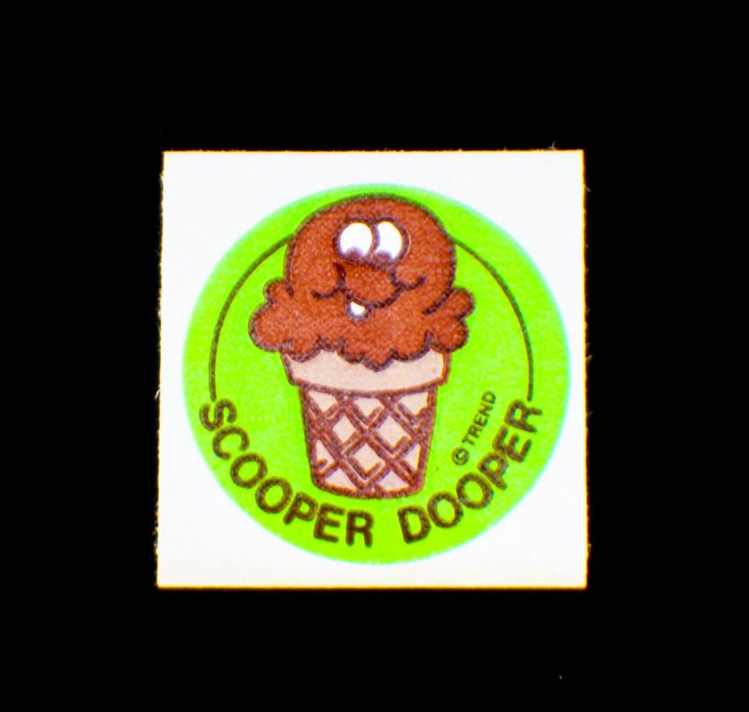 Vintage 80s ICE CREAM CONE Scooper Dooper Chocolate! Trend Scratch N ...