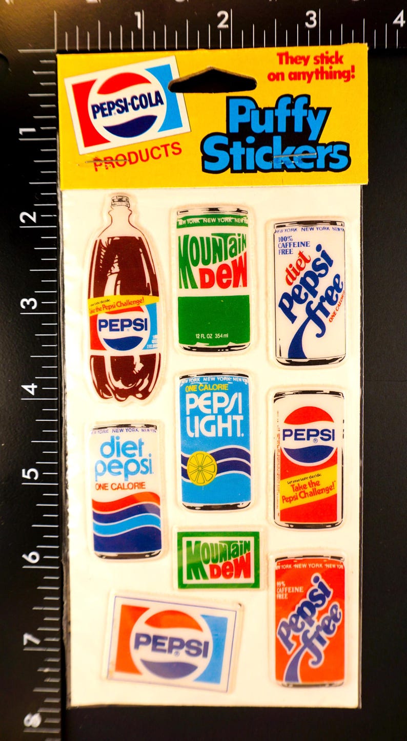 RARE 1984 PEPSI-COLA Puffy Gordy International Stickers. - Etsy