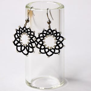 Hand Tatted Lace Earrings, Lightweight Dangle Earrings For Women, Boho Chic Statement Jewelry, Gift For Her, Bridal Or Birthday Accessory