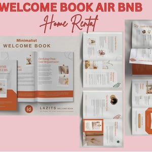 Guía de bienvenida personalizada de Airbnb / Libro de visitas de VRBO / Manual de casa de alquiler personalizado / Carpeta de bienvenida inmobiliaria editable / Formato A4 y carta EE. UU.