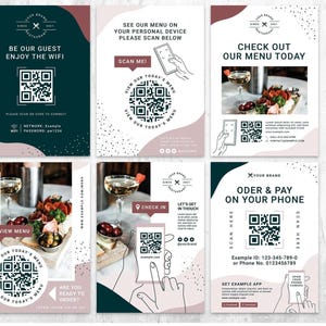 Custom QR Logo Sign | Payment Method and Social Media Sign,Custom QR Code Sign for Business Payment, Social Media, Menu Poster,5x7 QR Flyer