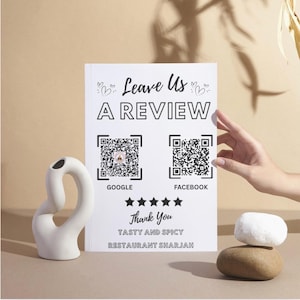 Aangepaste Google-reviewkaart, Google QR-code bedrijfsbord, digitale Google-kaart voor het aanvragen van een review, Vraag om reviews, Gepersonaliseerd ontwerp, Nu bestellen