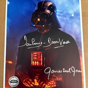 Star Wars 8x10 Official Pix Darth Vader photo signed by Dave Prowse and James Earl Jones
