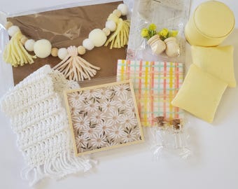 1:12 Maßstab Miniatur Puppenhaus Zubehör Bundle Gelb