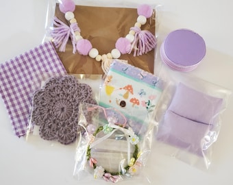 1:12 Scale Miniature Purple Dollhouse Decor Fairycore Accessory Handmade