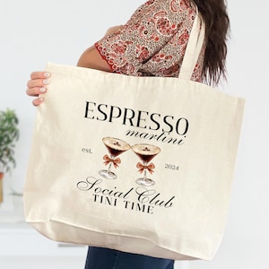 Dirty Martini Social Club Tote Bag, Tini Time Tote, Bachelorette Party Polo Shirt, Tini Time Tote Bag, Martini Cocktail Bag