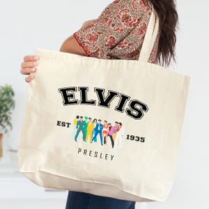 King Elvis Presley Tote Bag, Elvis Presley Bag, King of Rock Bag, Elvis Legend Bag, Presley Music Bag, Elvis Presley Fans Bag
