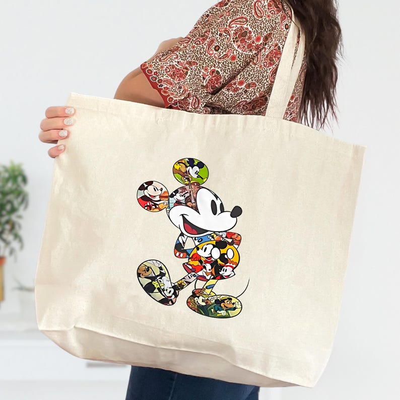 Mickey Mouse Tote Bag , Mickey Tote Bag, Mickey Bag, Disney Tote Bag, DisneyWorld Tote Bag, Disneyland Tote, Disney Character Bag