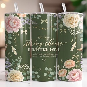 Envoltura para vaso térmico con diseño floral de botas vaqueras de Mama Era, regalo para el Día de la Madre, vaso térmico sin costuras de 20 oz, PNG digital