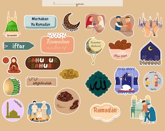 Ramadan Sticker Pack | Islamic Stickers for Journaling, Digital Art & Scrapbooking