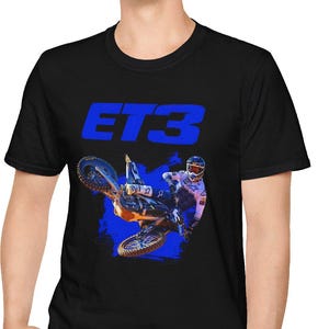 ET3 Motocross T-Shirt – Dirt Bike Rider Graphic Tee  - Supercross & MX Fan Shirt, Motocross Fan Gear - Championship Wins Shirt