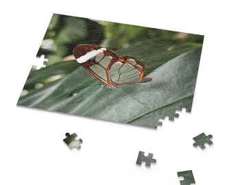 Glasswinged Butterfly Jigsaw Puzzle - Glossy Finish, Gift-Ready Packaging - 100, 252, 500 pcs
