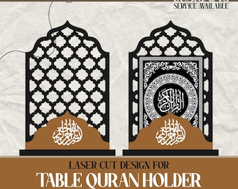 Laser-Cut Quran Holder, Modern Muslim Prayer Gift (Digital Download)