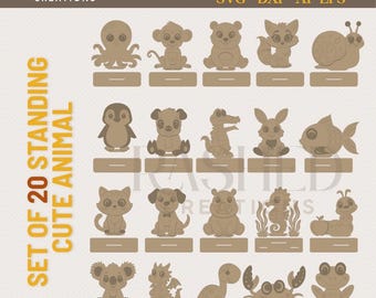 Conjunto de adorables animales de compañía diseñados para trabajos de corte, archivo de corte SVG, zoológico, guardería, niños, descarga instantánea, svg, dxf, ai, eps
