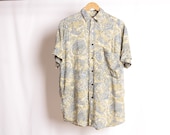 vintage SEINFELD style all over print 90s short sleeve shirt fresh prince size small VINTAGE men 39 s shirt