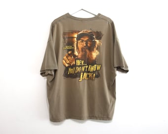 vintage y2k DUCK DYNASTY 2000s oversize 3XL vintage tan & yellow t-shirt