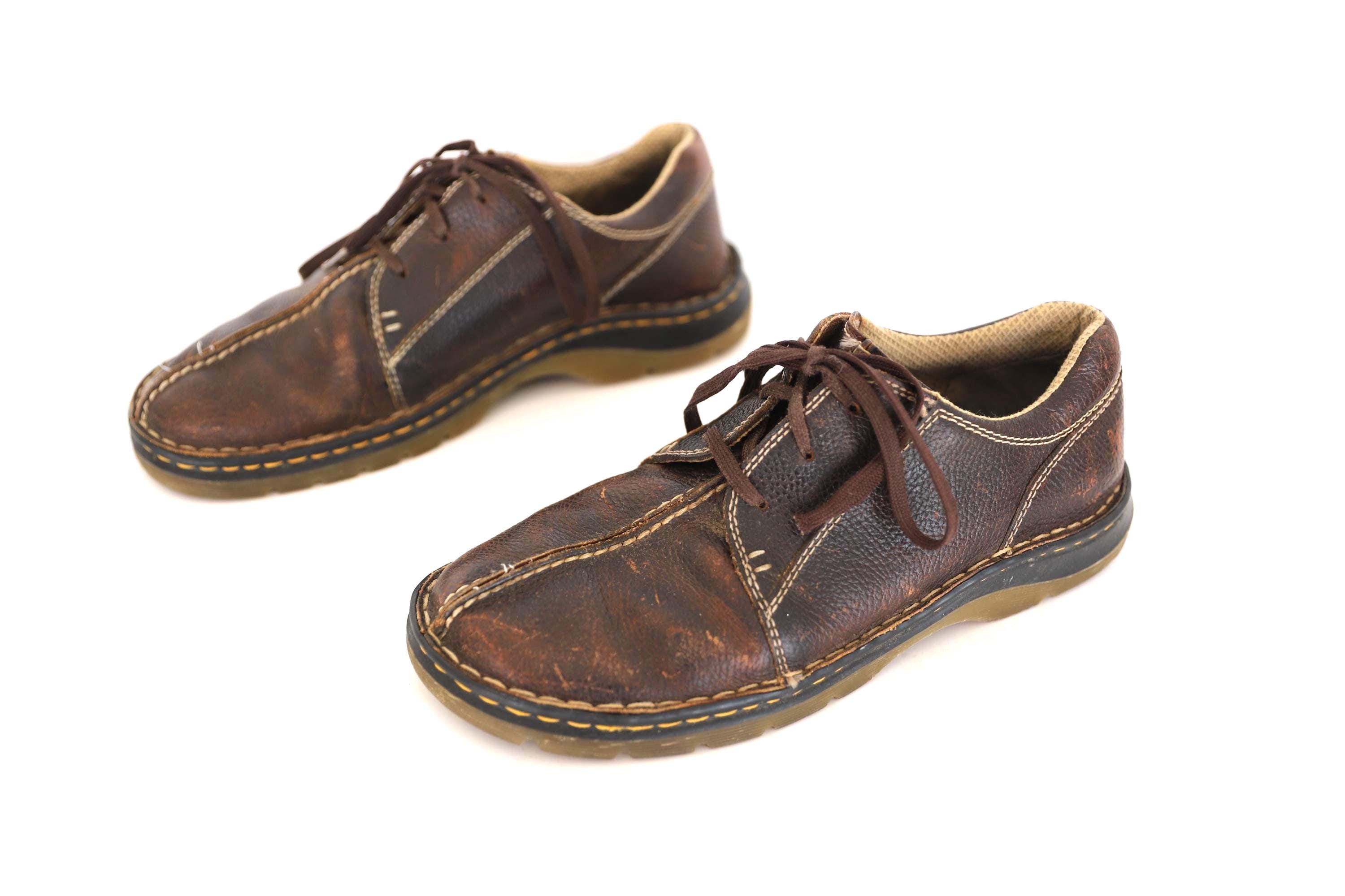 Mens Size 10 DOC MARTEN Brown Leather Y2k Rare Model Shoes 