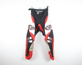 vintage MOTOR CROSS biker black & red FOX brand 90s y2k motocross dirtbike pants size 32 waist