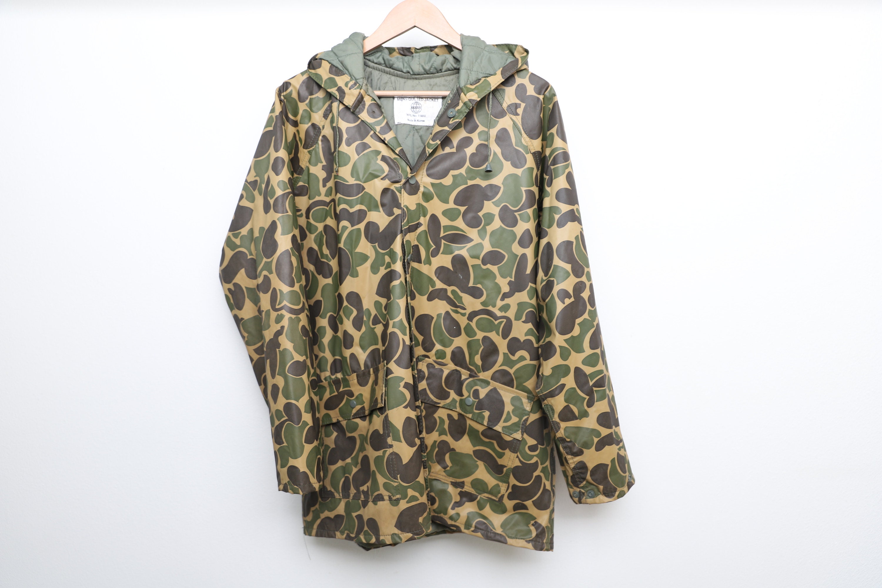 ジャケット・アウター y2k camouflage fur Parker Vintage Y2k Outsider CAMOUFLAGE Green & Brown Men's Camo