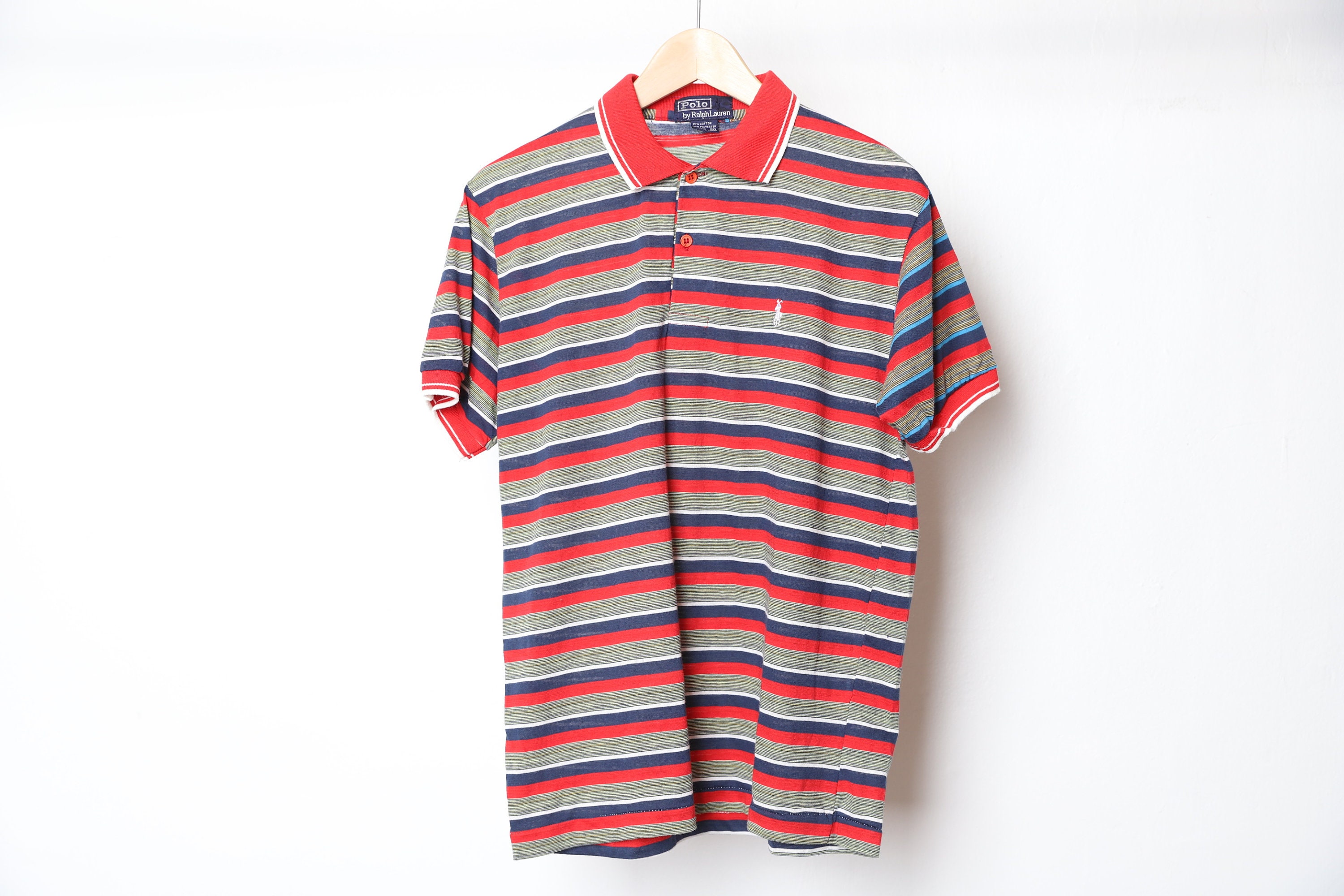 vintage 90s POLO by Ralph LAUREN brand thin and soft short sleeve RUGBY style shirt -- vintage size xl