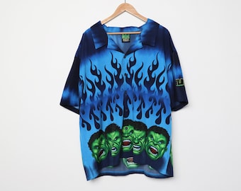 Hulk Button Down Shirt - Etsy