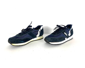 buty sportowe męskie marki GO Casual z lat 70. i 80., rozmiar 8,5, niebieskie i białe, vintage'owe tenisówki, buty sportowe, buty sportowe - BEZPŁATNA wysyłka w USA.