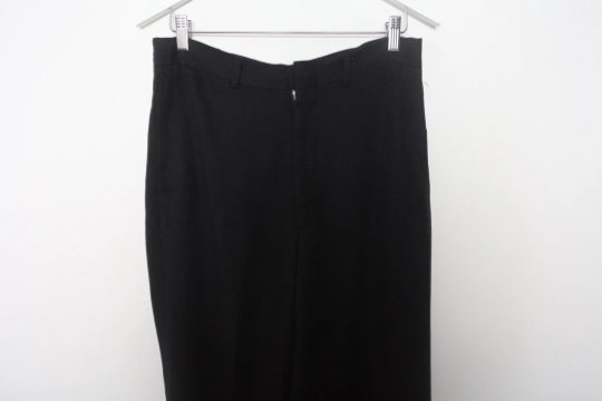 【60s〜】 vintage wide slacks usa black JULIUS Acetate Vintage Satin Twisted Wide Pants （Black