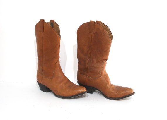vintage BROWN Panhandle Slim brand COWBOY boots b… - image 3