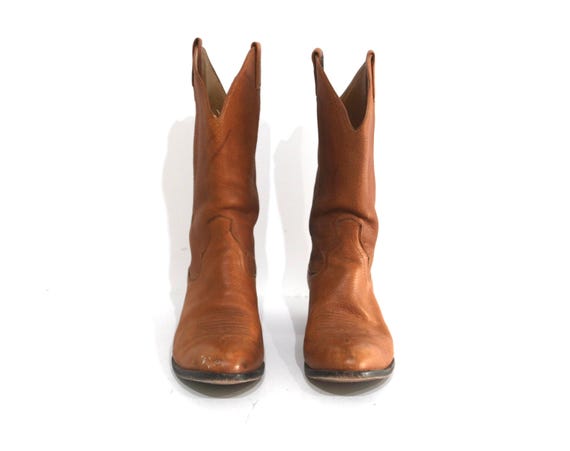 Vintage BROWN Panhandle Slim Brand COWBOY Boots Brown  display picture 3