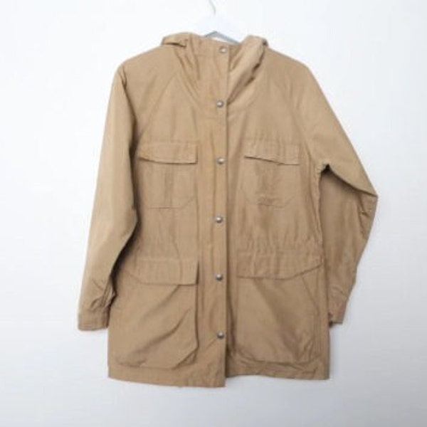 Veste de pluie PARKA TAN pour hommes vintage des années 70 des années 80, veste doublée oxford pour hommes -- petite taille pour hommes