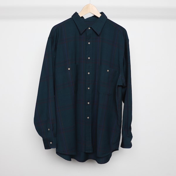 vintage men's PENDLETON twin peaks PLAID flannel button down - Men's Size Extra Large