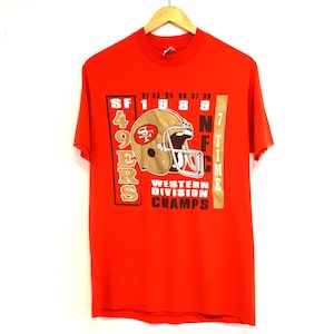 vintage 1989 San Francisco 49ers super bowl champs JOE Montana Jerry RICE vintage candlestick park nfl football shirt /small/ Free shipping