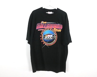 vintage MILLENIUM nascar RACING 2000 black OVERSIZE 2xl black racing t-shirt -- men's size X.X.L.