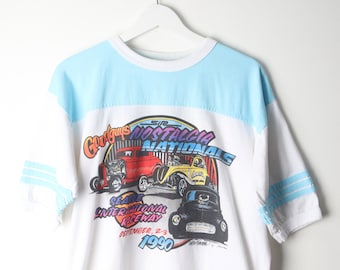 vintage SEATTLE "Good Guys" car show color block short sleeve 1990s vintage t-shirt -- size medium