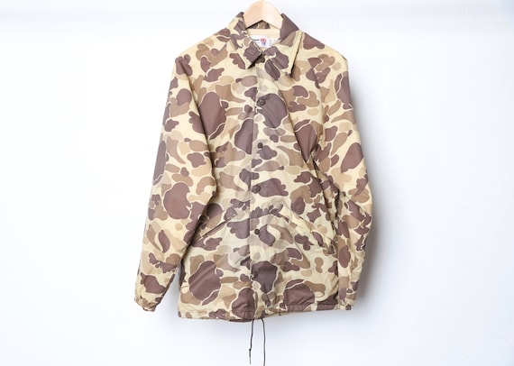 men's vintage CAMO faded HUNTING cruiser bomber f… - image 1