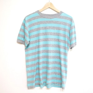 grunge striped VINTAGE 1980s 90s short sleeve skater T-Shirt men's -- size medium